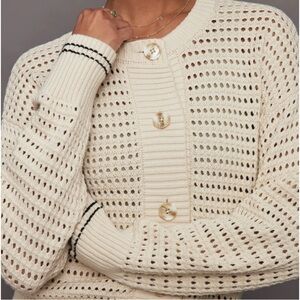 Magaschoni Kris Open Knit Jacket Medium.